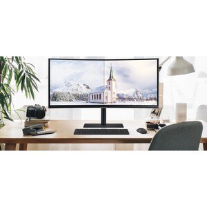 Samsung ViewFinity S6 S34A650UBU 34" Class UW-QHD Curved Screen LCD Monitor - 21:9 - Black - 86.4 cm (34") Viewable - Vert