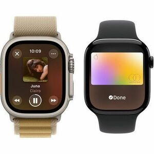 Apple Watch Series 10 Smart Watch - 46 mm Case Height - 39 mm Case Width - Jet Black Case Color - Black Band Color - Alumi