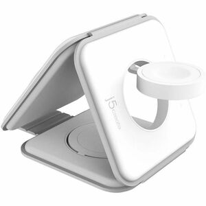 j5create JUPW3215W-N Induction Charger - White - 1 - For iPhone, Qi-enabled Device - Qi2 Certified, Magnetic, Fast Chargin