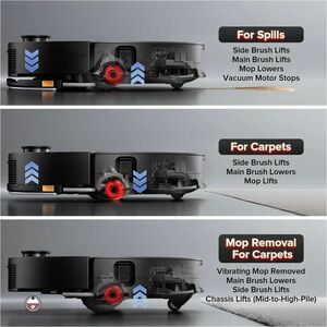 Robot Vacuum Cleaner Roborock Saros 10 senza filo - Nero - Pennello - Tappeto - Batteria - Batteria ricaricabile