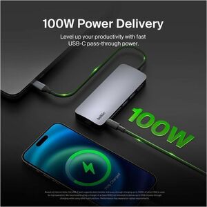 Belkin Connect USB-C 6-in-1 Multiport Hub - for Notebook, Desktop PC, Tablet PC, Smartphone, Monitor - Memory Card Reader 