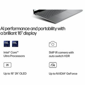 HP OmniBook 7 AI 16 Windows 11 Home 16in Intel Core Ultra 7 32GB RAM 1TB SSD WQXGA Meteor silver