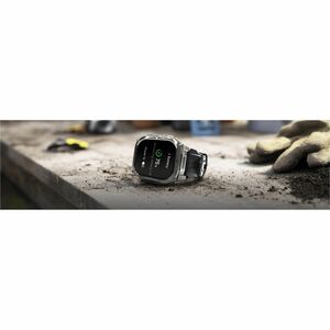 Kospet TANK M4C Smart Watch - Square Case Shape - Silver Body Color - Stainless Steel, Zinc Alloy Case Material - Silicone