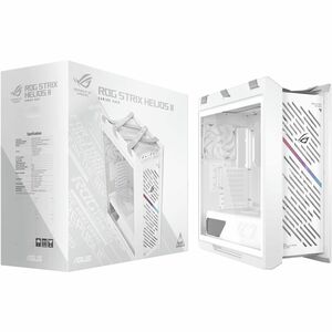 ROG Strix Helios II EATX mid-tower gaming case with dual tempered glass side panels, GPU support for up to 450mm in length