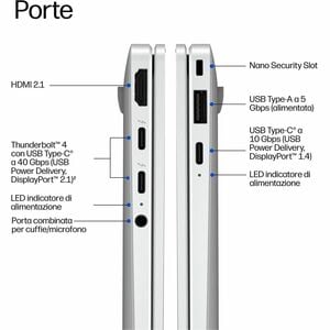 HP EliteBook X G2i 14 inch Notebook Next Gen AI PC Wolf Pro Security Edition. Tipo di prodotto: Computer portatile, Fattor