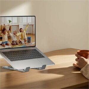 Foldable Laptop Stand with Docking Station (2USB-A 5Gbps + USB-C 5Gbps + HDMI 4K 60Hz + SD/Micro SD + PD 100W)