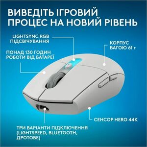 Souris de jeu Logitech G G305 X SUPERLIGHT - Bluetooth/Radio Fréquence - USB Type A, USB Type C - 6 Bouton(s) - 6 Boutons 