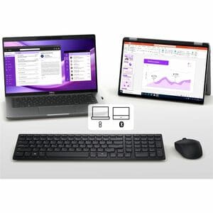 Dell KM555 Keyboard & Mouse - English (US) - USB Type A Plunger Wireless Bluetooth/RF 5.1 2.40 GHz Keyboard - Keyboard/Key