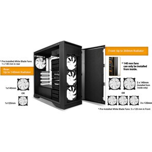 Boîtier d'ordinateur Antec Silent Guardian P101 Silent - Tour Moyenne - SPCC, Plastique - 11 xBaie(s) - 4 x Ventilateur(s)