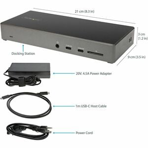 StarTech.com USB C Dock, Triple 4K Monitor USB-C Docking Station with DP 1.4 & DSC, 2x DisplayPort & 1x HDMI, 100W PD, 6x 