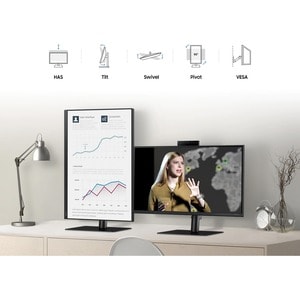 Samsung S24A400VEU 24" Class Webcam Full HD Gaming LCD Monitor - 16:9 - Black - 61 cm (24") Viewable - In-plane Switching 