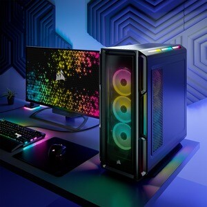 Corsair iCUE 5000T Carcasa para computdora - ATX Placa base admitida - Media Torre - Vidrio templado, Acero - Negro - 6 x 