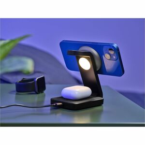 Trust Viro Induktionsladegerät - Schwarz - für Smartphone, iPhone, Smartwatch, AirPod, Ohrhörer - Eingangsstecker: USB - N