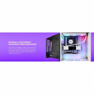 NZXT H7 Flow CM-H72FW-R1 Computer Case - ATX Motherboard Supported - Mid-tower - Galvanized Cold Rolled Steel (SGCC), Temp