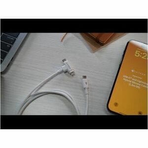 Hyper HyperJuice HJ4010WHGL 1.52 m Lightning/USB-C Data Transfer Cable - Cable for Notebook, Tablet, Phone, MacBook Air, H