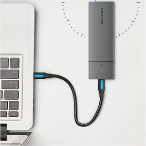 Vention KPGH0 Drive Enclosure PCI Express NVMe, M.2 - USB 3.1 (Gen 2) Type C Host Interface - UASP Support Portable - Grey