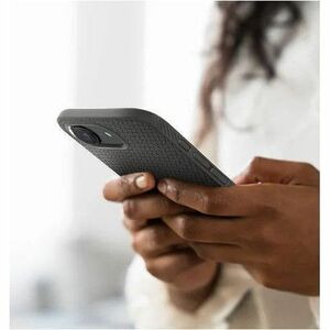 Spigen Liquid Air Case for Apple iPhone 16e Smartphone - Geometric pattern, Textured - Marble Grey - Drop Resistant, Finge