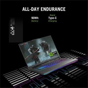 G614PM-S5072W Eclipse Gray ROG Nebula Display 16 QHD+ Nontouch Ryzen9 8940HX Processor 32GB 1TB GeForce RTX5060 8GB GDDR7 