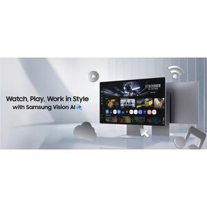 Samsung S32FM803UE 32" Class Smart LCD Monitor - 16:9 - Warm White - 32" Viewable - Vertical Alignment (VA) - 3840 x 2160 
