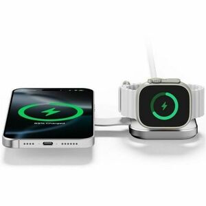 LinQ Induction Charger - Charcoal White - For Smartphone, MagSafe-enabled Device, iPhone, AirPod, Smartwatch - Foldable, M