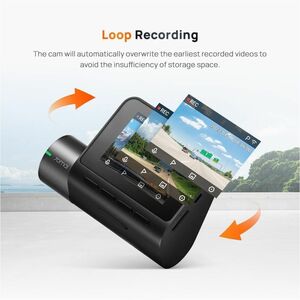 70mai A200 Front/Rear Vehicle Camera - 5.1 cm (2") Screen - Wireless - Night Vision - 1920 x 1080 Video - CMOS