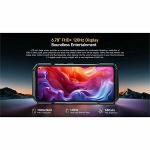 Ulefone Armor 27 Pro 256 GB Rugged Smartphone - 17.2 cm (6.8") LCD Full HD Plus 1080 x 2460 - Octa-core (Cortex A76Dual-co