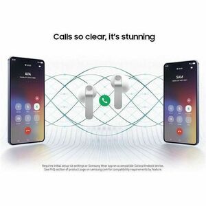 Samsung Galaxy Buds4 SM-R540 True Wireless Earbud Stereo Earset - White - Bixby, Gemini - Binaural - In-ear - Bluetooth