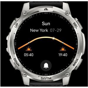 Kospet TANK T4C Smart Watch - Round Case Shape - Silver Body Color - Stainless Steel, Zinc Alloy Case Material - Silicone 