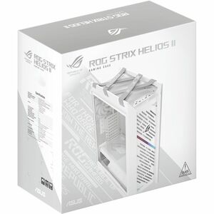 ROG Strix Helios II EATX mid-tower gaming case with dual tempered glass side panels, GPU support for up to 450mm in length