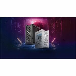 ROG Strix Helios II EATX mid-tower gaming case with dual tempered glass side panels, GPU support for up to 450mm in length