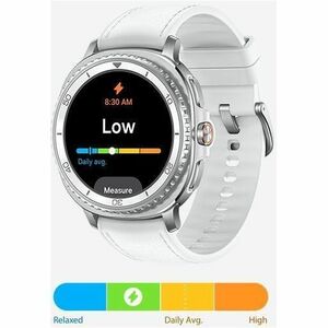 Samsung Galaxy Watch8 Classic SM-L505F Smart Watch - Rounded Square Case Shape - White Body Color - Stainless Steel Body M