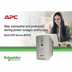 APC Back-UPS CS 500VA, 120V, beige, 6 NEMA outlets (3 surge) - Tower - 8 Hour Recharge - 3 Minute Stand-by - 120 V Input -
