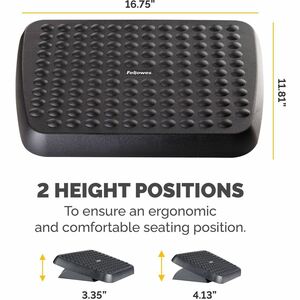 Fellowes Standard Foot Rest - Graphite - 1 Each