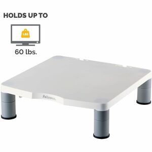 Fellowes Standard Monitor Riser - Up to 21" Screen Support - 60 lb Load Capacity - CRT, LCD Display Type Supported - 4" He