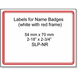 Seiko Name Badge Label with Red Border - Perfect for Visitor Management labels, Name Badges, and many more applications