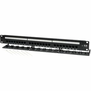 Eaton Tripp Lite Series 24-Port 1U Rack-Mount Cat5e 110 Patch Panel, 568B, RJ45 Ethernet, TAA - 568B, RJ45 Ethernet"