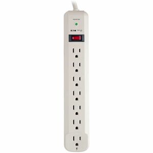 Eaton Tripp Lite Series Protect It! 7-Outlet Surge Protector, 12 ft. Cord, 1080 Joules, Diagnostic LED, Light Gray Housing