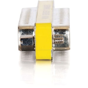 C2G DB37 M/M Mini Gender Changer - 1 x 37-pin DB-37 - 1 x 37-pin DB-37 - Silver, Yellow