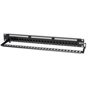 Eaton Tripp Lite Series 24-Port 1U Rack-Mount Cat6/Cat5 Feedthrough Patch Panel, RJ45 Ethernet, TAA - RJ45 Ethernet