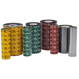 Zebra 05095BK15445 Thermal Transfer Ribbon - Black - 6 Pack - Thermal Transfer - 6 Pack