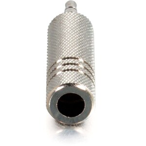 C2G 3.5mm Stereo Male to 6.3mm (1/4in) Stereo Female Adapter - 1 x Mini-phone Male - 1 x 6.35mm Audio Female - Metallic Si