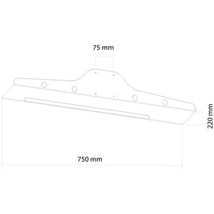 Newstar Universal Keyboard & Mouse Shelf (width: 75 cm) - Silver - 750 mm Width x 230 mm Depth - Silver