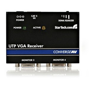 StarTech.com VGA over CAT5 remote receiver for video extender - Extend and distribute a VGA signal to up to 4 displays ove