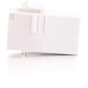 C2G RJ45 (8P8C) Coupler Keystone Insert Module - White - 1 x 8-pin RJ-45 Female - White