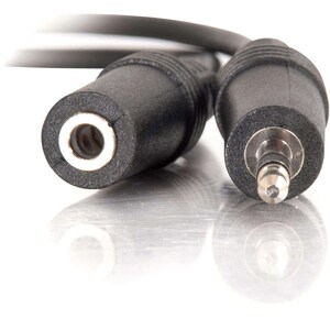C2G 1.5ft 3.5mm M/F Stereo Audio Extension Cable - Mini-phone Male Stereo - Mini-phone Female Stereo - 1.5ft - Black
