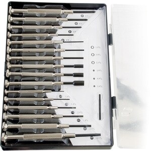 C2G 16pc Jeweler Screwdriver Set - Chrome
