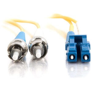 C2G 5m LC-ST 9/125 Duplex Single Mode OS2 Fiber Cable - Yellow - 16ft - 5m LC-ST 9/125 Duplex Single Mode OS2 Fiber Cable 