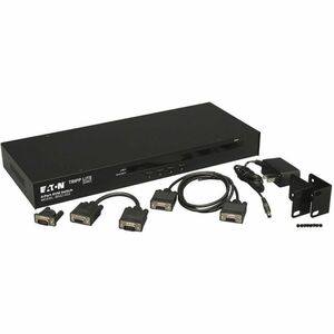 Tripp Lite by Eaton Rackmount KVM Switch 4-Port / USB / PS2 w/ On-Screen Display 1U - 4 x 11U - Rack-mountable