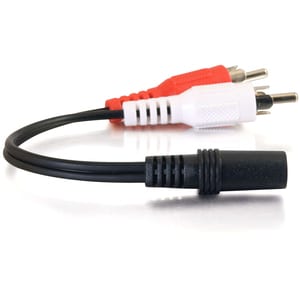 C2G Value Series Audio Y-Cable - Mini-phone Female Stereo - RCA Male Stereo - Black