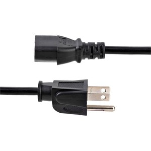 StarTech.com 3ft (1m) Computer Power Cord, NEMA 5-15P to C13, 10A 125V, 18AWG, Black Replacement AC PC Power Cord, TV/Moni